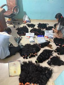 Extensions de cheveux humains bruts non transformés de la meilleure qualité, cheveux Remy droits naturels de temple indien de la meilleure source - Product Image 3