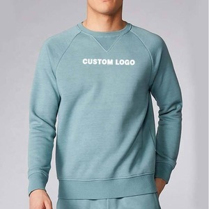 เสื้อสเวตเตอร์ผ้าฟลีซแขนยาวของผู้ชายสำหรับฤดูหนาวผ้าคอตตอนแบบอุ่นมีลายสีทึบโลโก้ตามสั่ง - Product Image 6