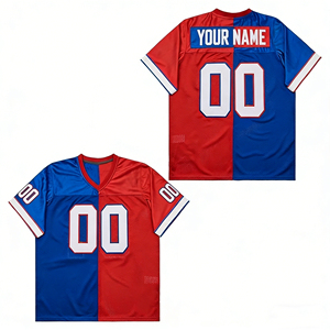 Maillots de football américain personnalisables pour hommes, respirants, anti-humidité, grande taille, manches courtes, polyester/nylon, anti-UV, sur mesure - Product Image 3