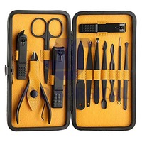 Coupe-ongles noir de haute qualité en acier inoxydable, kit professionnel de manucure et de beauté