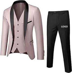 Nuevo y elegante traje de boda a la moda, trajes de negocios para hombre con logotipo personalizado, precio barato, traje de negocios para hombre - Product Image 2