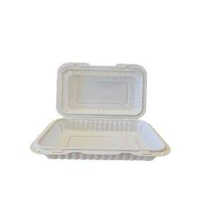 Conteneur alimentaire carré jetable en PP à charnière 9''x6''x2.5'' à 1 compartiment pour plats à emporter et commodité - Product Image 1