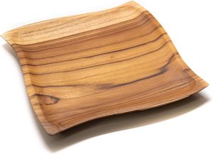 Bandeja de servicio de madera natural de aspecto vintage con mango de metal PVD dorado de primera calidad, postres de té y café, bandeja artesanal para desayuno - Product Image 5