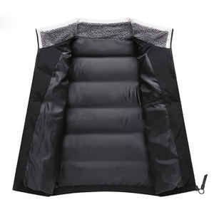 Doudoune de haute qualité en tapisserie noire Design court Doudoune pour homme - Product Image 5