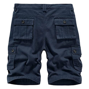 Nouveaux shorts cargo en toile décontractés pour hommes, été, taille élastique, taille mi-haute, uni, respirant, imperméable, séchage rapide - Product Image 2