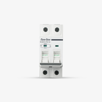 Disjoncteur à double levier ignifuge avec prise murale 230/400V 6A, indice de protection IP20, pour usage domestique, protection contre les surcharges