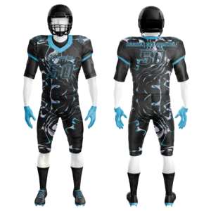 Uniforme de football américain OEM de haute qualité 2025 Ensemble d'uniformes de football américain sublimé par l'équipe 100% polyester - Product Image 1