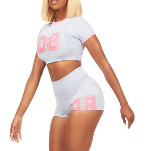 Women T <b>Shirt</b> and Short Set <b>Summer</b> Casual Two Piece Outfit for Daily Comfort Wear - Product Image 5