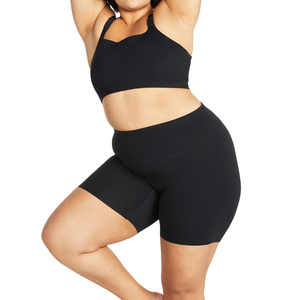 Shorts de Yoga de Cintura Alta para Mujer, Talla Grande, con Tela Elástica de Compresión, Ropa Deportiva de Soporte, Shorts de Entrenamiento para Gimnasio - Product Image 1