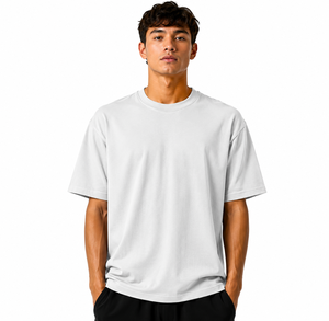 T-shirt Molo 68 en coton 100% de qualité supérieure fabriqué en Italie, 180gr, sans col, manches courtes, blanc, approvisionnement ODM pour votre style décontracté estival - Product Image 1