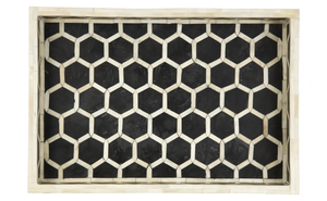 Plateau de service en incrustation d'os pur de qualité supérieure Table à manger Plateau de service décoratif pour la maison Hôtel et restaurant par l'artisanat en croissant - Product Image 5