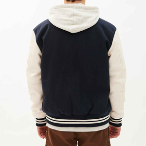 Custom Embroidery Patch Satin Varsity Jacket Men Casual Baseball Sports Letterman Bomber Fur Decoration Zipper Waterproof Winter - Product Image 4