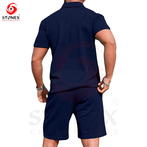 Wholesale Custom Summer New Arrival Sportswear Gym Tracksuit and Shorts 2 Piece Shorts Men T Shirt <b>Set</b> - Product Image 2