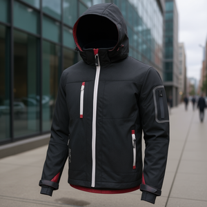 Metropolis Black/Carbon Softshell Jacket Stylish <b>Coat</b> <b>Stand</b> - Product Image 3