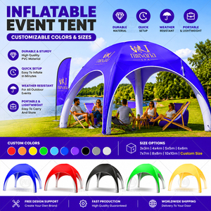 Impression de logo personnalisé pare-soleil <span class=keywords><strong>X</strong></span> Gazebo gonflable Camping plage auvent extérieur tente pneumatique commerciale - Product Image 2