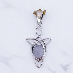 Rainbow Moonstone 925 Sterling Silver Gemstone Fine Pendant - Product Image 3