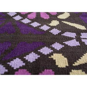 พรมลายดอกไม้แบบทอเรียบ ผลิตจากผ้าเรยอนเชนิลล์ สีชมพูและสีม่วง สำหรับใช้ในบ้าน รุ่น SDRC-04 - Product Image 3