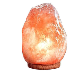 Lámparas de Sal del Himalaya Naturales Talladas OEM, 1-2 KG, Blancas y Rosas, Impermeables, con Base de Madera, Decoración para Bodas y Festividades - Product Image 3