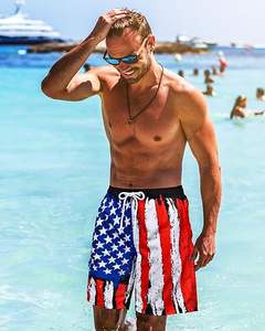 Short de bain pour homme à séchage rapide avec doublure en maille, short de plage Hawaii respirant, maillots de bain - Product Image 1