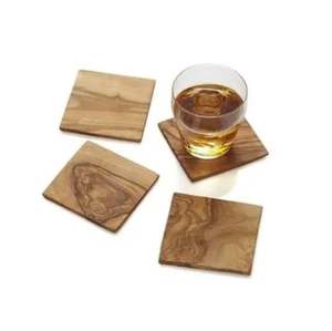 Dessous de verre en bois écologique de la meilleure qualité, tapis de table, sous-verres carrés avec logo privé, napperons en bois - Product Image 1