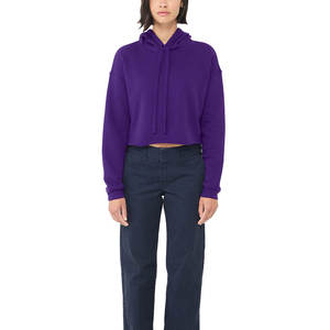 Sweat Jogger stacked Pants track suit Set Tracksuit custom Puff Print <b>Crop</b> <b>Top</b> Hoodie - Product Image 2