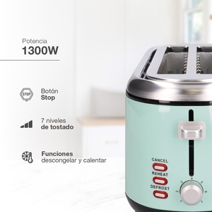 เครื่องปิ้งขนมปังซินเด 1300W XL 2 ช่อง สีเขียวมิ้นท์ (วาลีน 400075004) - Product Image 3