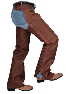 Chaparreras Vaqueras Vintage Personalizadas de Cuero Genuino Hechas a Mano Transpirables para Montar a Caballo - Diseño Elegante Estilo Desierto - Product Image 6