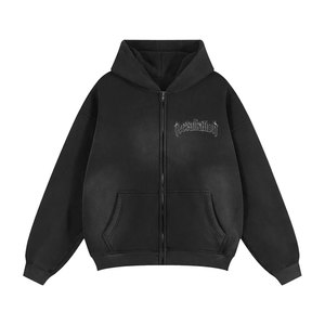 Sweat-shirt à capuche pour homme, veste à fermeture éclair, sweat-shirt polaire chaud, sports de plein air, entraînement décontracté, style tendance, haut doux et épais et confortable - Product Image 1