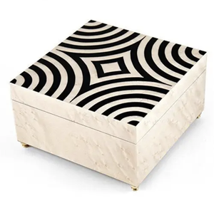 Boîte de rangement d'incrustation d'os de bijoux de qualité supérieure boîte de créateur antique incrustation d'os boîtes décoratives pour la maison - Product Image 1