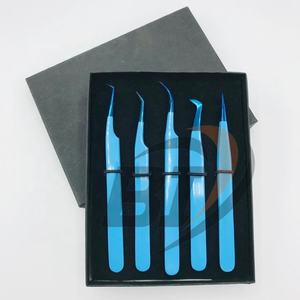 แหนบต่อขนตาสแตนเลสปลายแหลมแข็งปรับแต่งฉลากส่วนตัวได้ - Product Image 1