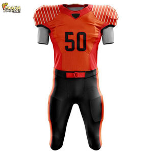 Venta al por mayor personalizado sublimación fútbol americano Jersey de gran tamaño jóvenes de entrenamiento universitario pantalones cortos de fútbol americano - Product Image 2