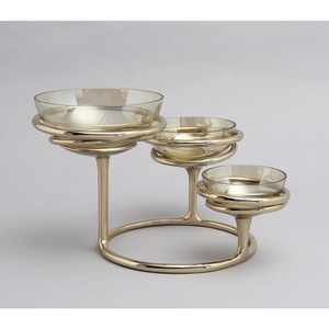 Three Layer Decorative Stand Chocolate Bowl for Snacks Fruits and Dry Fruits Elegant <b>Glass</b> Serving Chocolate Bowl - Product Image 4