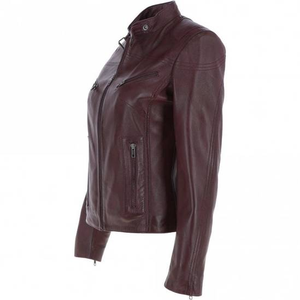 Veste de moto d'hiver en coton tricoté de haute qualité, imperméable et respirante, pour femmes européennes et américaines, style punk à col rond - Product Image 3