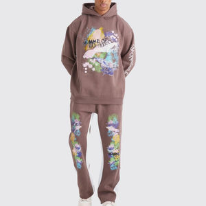 Vente en gros de survêtements pour hommes de qualité supérieure Design personnalisé contraste de couleur avec col à capuche sérigraphie pour l'hiver OEM - Product Image 6