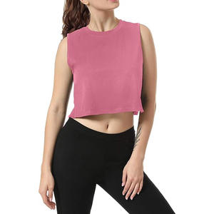 เสื้อครอปเอวลอยทรงสั้นสำหรับผู้หญิงผ้าเจอร์ซี่ระบายอากาศได้ดีแห้งเร็วออกแบบโลโก้ได้ตามต้องการ - Product Image 5