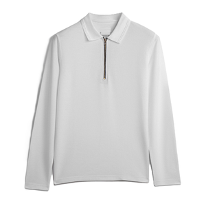 New Deal Slim Fit Golf para Polo Estilo de punto de verano de alta calidad con cremallera y Polo formal de manga larga para hombre - Product Image 3