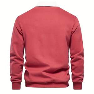 เสื้อสเวตเตอร์สวมหัวแบบวินเทจของผู้ชายเสื้อสเวตเตอร์แบบไม่มีซับในแขนยาวคอปกมีฮู้ดเสื้อผ้าลำลองสำหรับฤดูใบไม้ผลิฤดูใบไม้ร่วง - Product Image 2