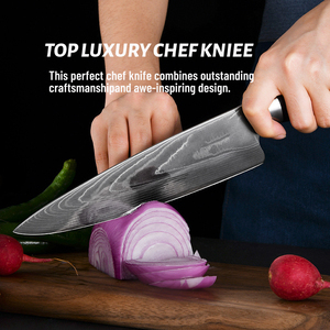 Venta al por mayor personalizado de alta calidad OEM ODM servicio Damasco acero cocina Chef cuchillo profesional japonés Chef cuchillo con mango - Product Image 2