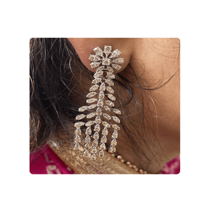 Pendientes de diamantes naturales de oro amarillo de 14 quilates con certificado IGI de calidad superior con diseño de moda para bodas cenas elegantes - Product Image 5