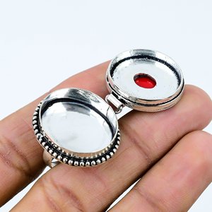 Anillos de Moda con Incrustaciones de Coral Rojo Natural, Elegantes Anillos de Aleación de Acero Inoxidable, Regalo para Ocasiones Especiales - Product Image 2