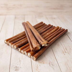 Barritas de Carne de Res Orgánica de 12 Pulgadas, Deshidratadas, Golosinas Masticables para Perros, Altas en Proteínas, con Sabor a Vegetales, Seguras para Gatos - Product Image 1