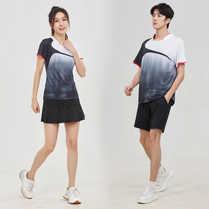 Prix de gros Uniforme de tennis Logo personnalisé Maillot de tennis de sport Short respirant Ensemble d'uniformes Votre propre conception Uniforme de tennis - Product Image 1