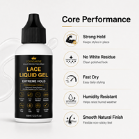 Gel Coiffant Liquide Fixation Forte pour Perruques à Dentelle, Contrôle des Bords, Fabricant OEM Marque Privée