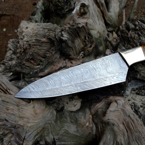 Cuchillo de chef de acero al carbono de Damasco, cuchillos de cocina, producto - Product Image 4