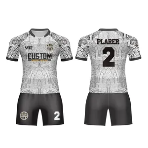 Ensembles d'uniformes de rugby respirants à manches courtes et au design personnalisé-Vêtements de sport unisexes pour adultes les plus vendus - Product Image 1