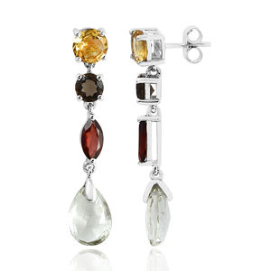 Luxury Gold Plated 925 Sterling Silver <b>Fine</b> <b>Dangle</b> Drop <b>Earrings</b> Multi-Stone Lemon Quartz Gemstone for Weddings Parties Gifts - Product Image 3