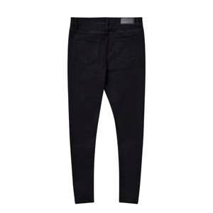 Jean à vaporiser pour homme en denim stretch noir à taille haute coupe skinny confortable Streetwear coupe fuselée à la cheville sans tarif à la mode britannique - Product Image 2