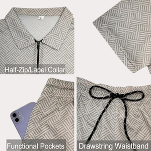 Conjuntos de Camiseta Polo y Pantalones Cortos para Hombre, Manga Corta de Invierno, Casual, Secado Rápido, Transpirable, Personalizable, OEM 2025 - Product Image 2