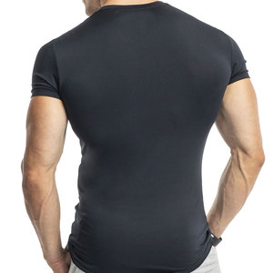 Camiseta de algodón con cuello en V para hombre, ropa de gimnasio, camisetas deportivas de verano en blanco, al por mayor camisetas personalizadas, camisetas de Fitness a granel - Product Image 3