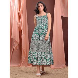 Robe longue sans manches à col carré cachemire pour femmes - Product Image 1
